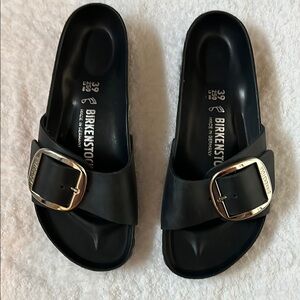 Birkenstock Black Sandals with Adjustable Buckle